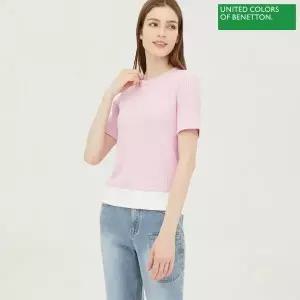 베네통 와플 엠보 티셔츠 BATS94241 PK1343918