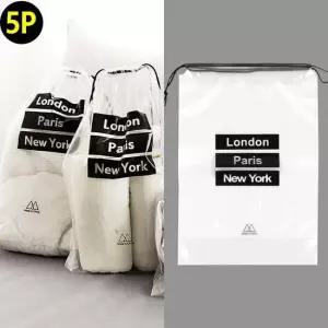 5P 여행용파우치 투명 트래블 파우치 캐리어정리가방