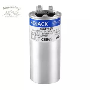 BOJACK 45 uF MFD 370/450V CBB65 AC 모터 런 또는 팬 스타트 및 냉각 열 펌프 에어컨용 라운드 커패시터