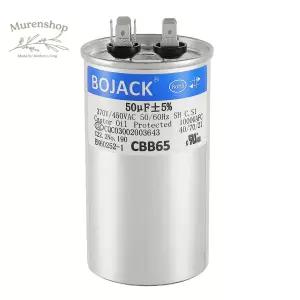 BOJACK 50 uF 5 MFD 370/450V CBB65 AC 모터 런 또는 팬 스타트 및 냉각 열 펌프 에어컨용 라운드 커패시터