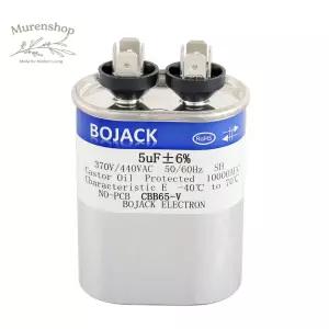 BOJACK 5 uF 6 MFD 370V/440V CBB65 AC 모터 런 또는 팬 스타트 및 냉각 열 펌프 에어컨용 타원형 커패시터
