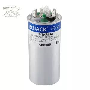BOJACK 35+5uF 35 5 MFD 6 370V/440V CBB65 듀얼 런 원형 시동 커패시터 AC 모터 또는 팬 스타트 콘덴서