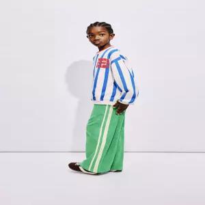 국내배송 ZARA 자라 주니어 키즈 스트라이프 엠보스드 텍스트 스웨트셔츠 크림 블루 4805771080 2065308