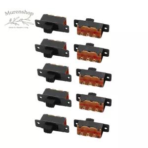 uxcell 10Pcs 2 위치 3P SPDT 마이크로 미니어처 PCB 슬라이드 스위치 래치 토글 스위치(10팩)