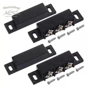와이더 2pcs MC-31B 마그네틱 리드 스위치 유선 표면 마운트 정상 개방 NC NO 도어 접촉 센서 알람 블랙