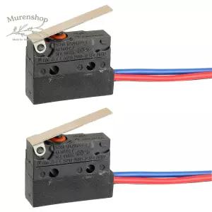 힌지 레버 6A 12V DC 마이크로 스위치가 있는 HUAREW 2팩 리미트 일반적으로 닫힘 SPDT 3핀 5A 250VAC 사전