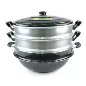 스텐찜냄비 찜솥 찜냄비 찜통 찜기 가마솥 만두 찜판 3단 36cm