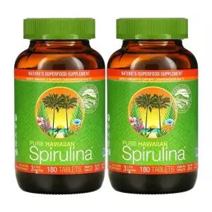 (1+1) 뉴트렉스하와이 퓨어 하와이안 스피루리나 1000mg 180정 2병 스피룰리나