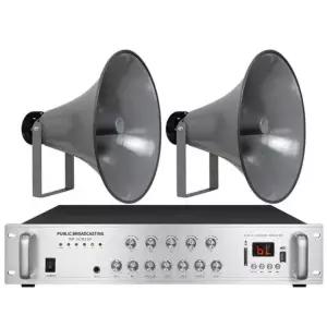 싸이렌 확성기 마이크 기가폰 파워 경보 자동차스피커 확성 메가폰 50W 12V 장사 공사 80W 전력 방출