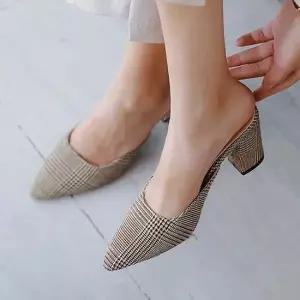 모던 펌프스 미들굽 슈즈 예쁜 여성화 뾰족코 구두