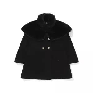 빈 BZ64CT01BK 블랙 퍼 케이프 울 코트 아우터 5078227