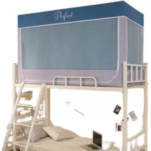 BEST우풍차단 수면 난방 높이110상층 수면텐트 레몬 블랙 더블블 길이190 기숙사 기타 더블블루/폭90 길이190 높이90하침대
