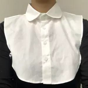 코튼 페이크셔츠 화이트 이너 카라 넥케이프 목셔츠 레이어드 반목 블라우스