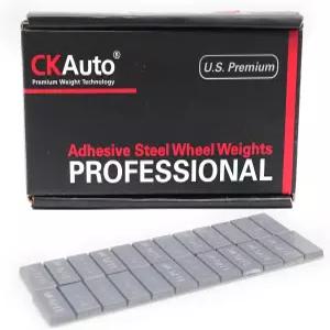 CKAuto 1/4oz 사다리꼴 접착 스틱 휠 웨이트 이지필 테이프 72oz/박스 미국 품질(288개) 그레이