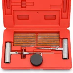 Tooluxe 50002L - 35피스 타이어 수리 범용 헤비 듀티 키트 플러그 포함 평평한 자동차 트럭 오토바이 ATV
