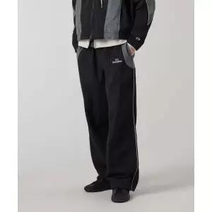 CHAMPION 트랙 로고 컬러블록 팬츠 Black 465765