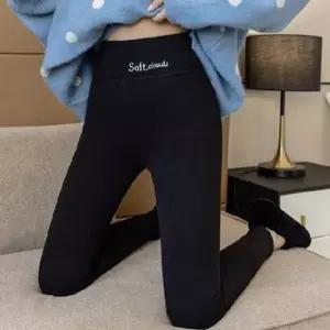 기모레깅스 영문 여성 기모 레깅스 스판 타이즈 융털 스타킹 3색