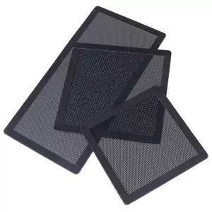 PC 케이스 냉각 팬 검정색 PVC 컴퓨터 가드 커버 경적 그물 먼지 필터 메쉬 12x12CM 액세서리