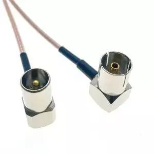 75옴 RG179 케이블 TV IEC 수 직각 암 90 RA 플러그 안테나 코드 점퍼 RF 동축