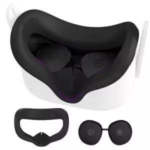 커버가 된 Oculus Quest 2용 페이스 패드 보호 장치 Meta 2 VR 액세서리용 세척 가능한 실리콘