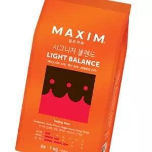맥심 시그니처 블렌드 라이트 밸런스 원두 1kg