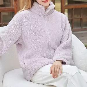 [하프클럽/]여성 반목 후리스 집업 플리스 자켓 겨울 보온 점퍼 4색