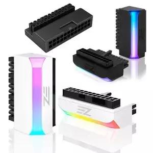 ATX 24핀 90도 전원 플러그 어댑터 메인보드 마더보드 공급 케이블 모듈형 DIY 장착 액세서리