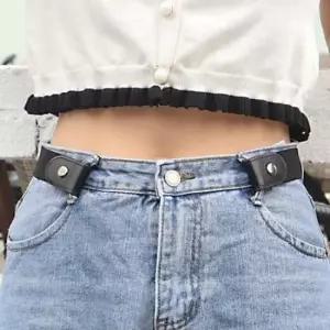 버클 없는 똑딱이 스타일 남여공용 프리 허리 벨트