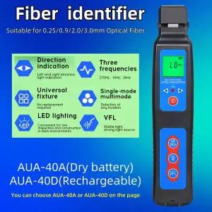 COMPTYCO AUA-40A건전지/AUA-40D충전 광섬유 식별기  10mw VFL  LED 조명 라이브 광섬유 식별기 감지기