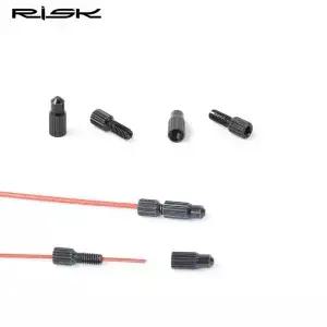 RISK 메탈 합금 자전거 변속기 브레이크 툴리스 이너 케이블 엔드 캡 먼지 커버 프 팁 하우징 페룰