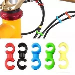 10pcs S 스타일 자전거 브레이크 케이블 클립 회전식 MTB 시프트 기어 버클 사이클링 크로스 호스 가이드