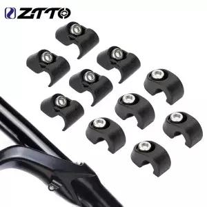 ZTTO 10pcs 자전거 브레이크 하우징 버클 포크 고정 C 자형 케이블 호스 클램프 가이드 프레임 튜브 클립