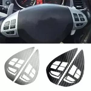 시 ASX Lancer Outlander RVR Pajero Sport 용 오디오 크루즈 컨트롤 버튼 스티어링 휠 스위치 스티커 커버