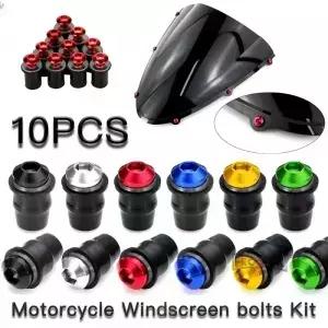 M5 16 5mm 오토바이 앞 유리 나사 볼트 CBR 600 F4i CBR1000RR CB400 VFR800 용 페어링 장착 키트