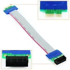 PCI Expss PCIE 1X 남성PCIe 여성 연장 케이블(마더보드 라이저 카드용) PC용 확장 리본 어댑터