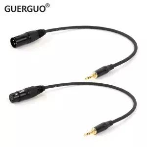 GuerGuo 3.5mmXLR 케이블 어댑터 밸런스드 1/8 인치 미니 잭 TRS 스테레오 남성3Pin XLR 남성/Fema 마이크