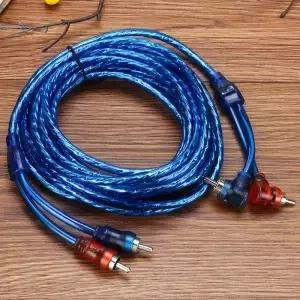 자동차 스타일링 5m RCA 인터커넥트 케이블 스피커 와이어 오디오 파워