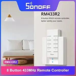SONOFF RM433 R2 43Hz RF 원격 컨트롤러 TX 벽 스위치 장치와 쌍을 이루는 8 버튼 제어 iFan04 D1 RFR2
