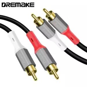 2RCA 남성 스테레오 오디오 케이블 홈 시어터 HDTV HiFi 시스템용 브레이크아웃 분배기