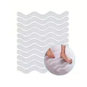 24개/패키지 욕실 바닥 및 샤워용 투명 미끄럼 방지 스티커 욕조 안전 스트립