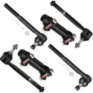SCITOO 6개 서스펜션 키트 2개 외부 내부 타이 로드 엔드 쉐보레 C1500 C2500 픽업 교외 익스프레스 1500 2500 3500 타호 RWD GMC 시리즈 1988-99 ES2836RL용 조정 슬리브