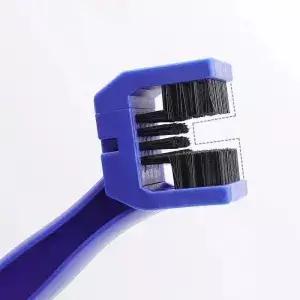 산악 자전거 체인 청소 도구 삼면 브러시 오토바이 휴대용 수동 액세서리