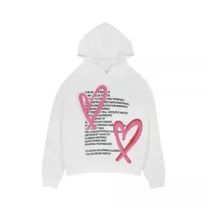 [정품] 더뮤지엄비지터 HEART PRINTED IDE-OUT 후드Y (WHITE) 787506