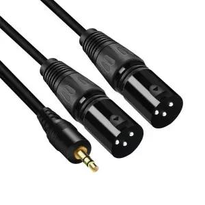 3.5mm 잭에서 XLR 오디오 케이블로 TRS 스테레오 남성남성 듀얼 스플리터 믹서 스피커 용