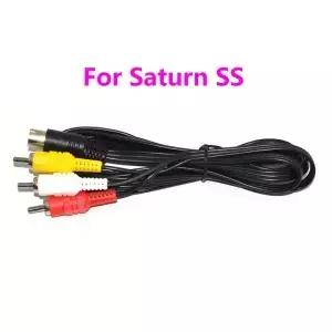 Saturn SS 오디오 비디오 라인 코드 케이블 용 SEGA 1.8m 스피커 CD DVD 3RCA 변환기 와이어
