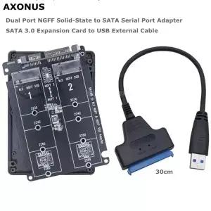 듀얼 포트 NGFF 솔리드 스테이트에서 SATA 시 어댑터 보드 2 M.2에서 3.0 확장 카 USB 외부 케이블