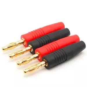 4개 4mm 플러그 골드 도금 뮤지컬 스피커 케이블 와이어 핀 바나나 커넥터