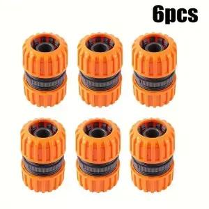 6pcs 3/4 플라스틱 정원 호스 커넥터 관개 잔디 관리 및 급수 시스템용 범용 빠른 연결 어댑터