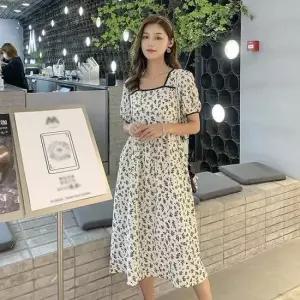 여자원피스 여성 여름 버반팔 하객 룩 데일리 예쁜 롱 원피스