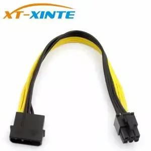 4핀 몰렉스 IDE PCIE 그래픽 카드 전원 공급 장치 케이블 어댑터 PC 비디오 와이어 20CM 18AWG